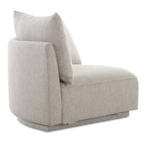 Moe's Rosello Corner Chair in Light Grey