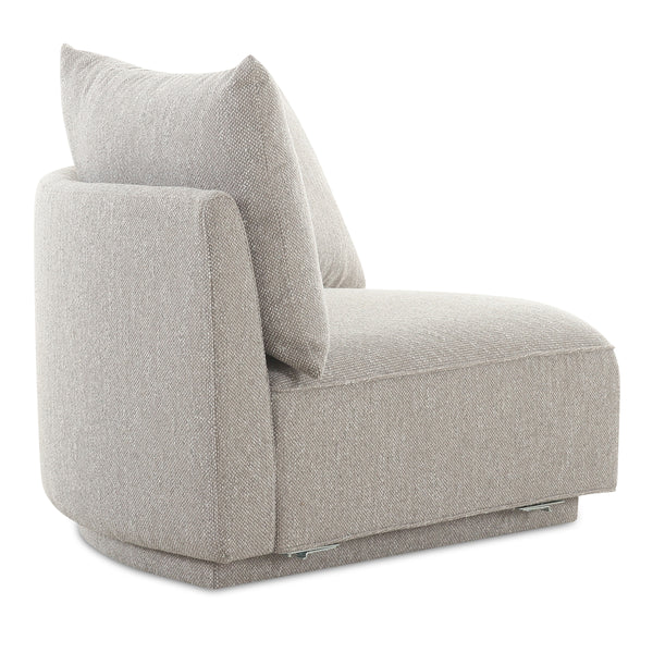 Moe's Rosello Corner Chair in Light Grey