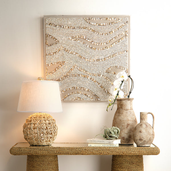 Maui Rope Table Lamp with Linen Shade
