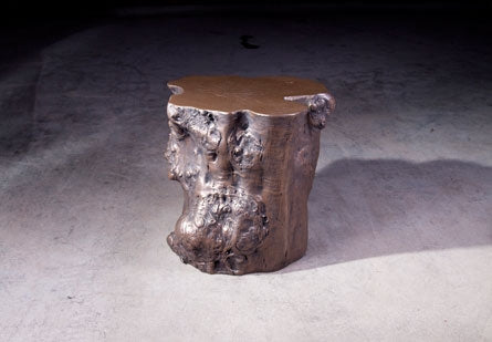 Log Side Table, Bronze