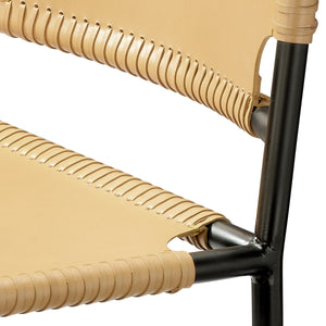 Asher Leather Bar Stool, Cashew