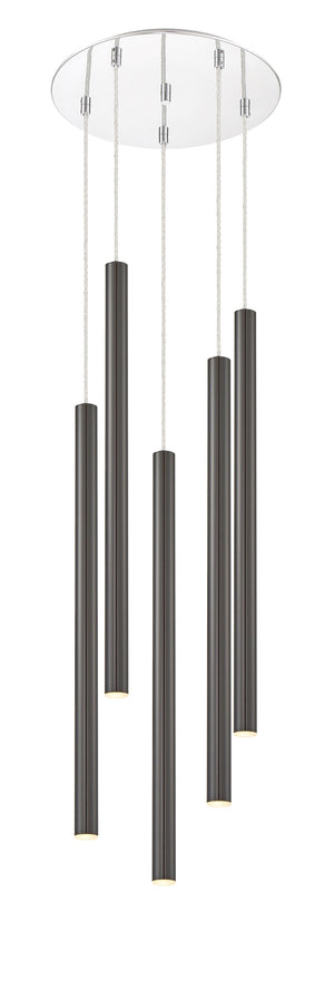 Forest 5 Light Island/Billiard in Chrome Finish