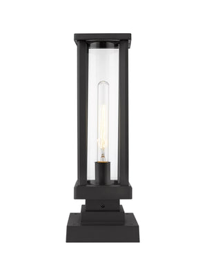 Glenwood 1 Light Outdoor Pier Mounted Fixture in Black Finish