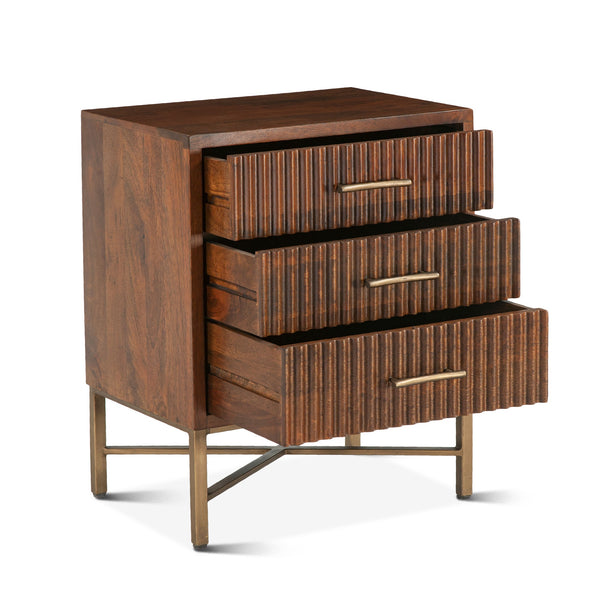 Cosmopolitan Night Chest, Honey Brown