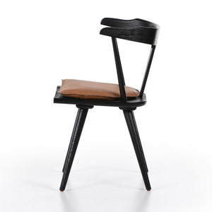Ripley Dining Chair W Cushion In Black Oak