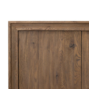 Chalmers Media Console In Weathered Oak Veneer