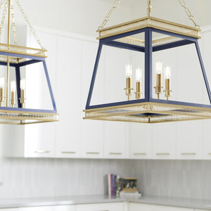 Gerard Pendant in Blue and Aged Brass