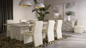CASCATA DINING CHAIR - EFFIE LINEN