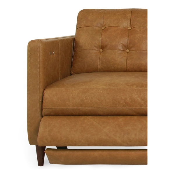 Moe's Bridgers Power Recliner Chair in Tan Leather
