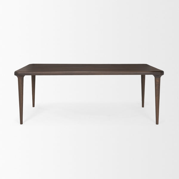 Suvan 84L Medium Dark Brown Rectangular Wood Dining Table