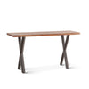 Brisbane 58" Sheesham Wood and Iron Console Table, Natural