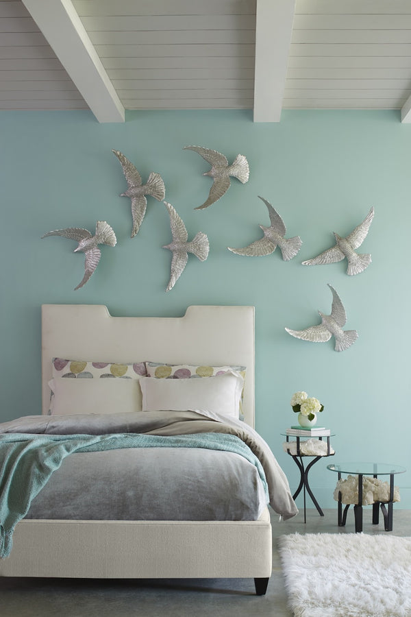 Dove Wall Art - A, Silver Leaf