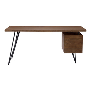 Moe's Nailed Desk with Live Edge Acacia Wood