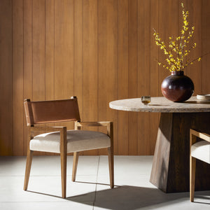 Ferris Dining Armchair In Winchester Beige