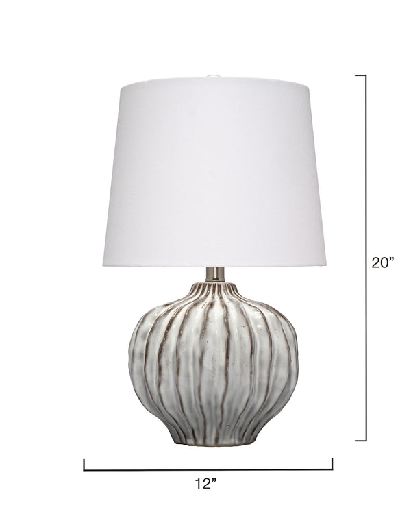 Reef Ceramic Table Lamp with Linen Shade