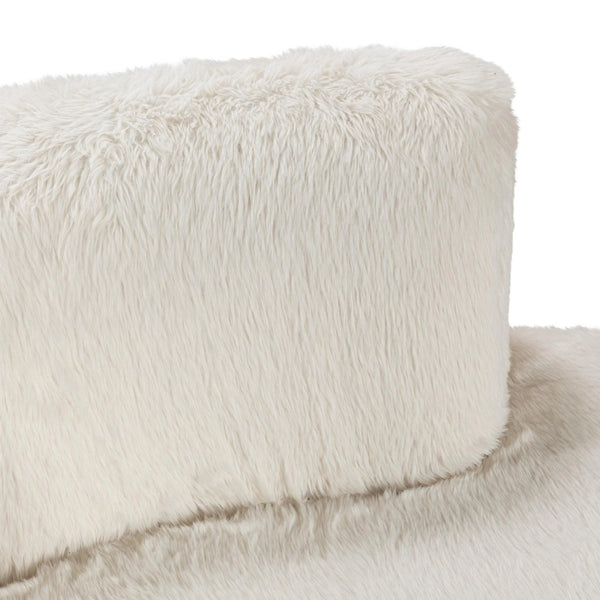 Octavia Crescent Sectional - Vanilla Polyester