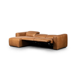 Radley Power Recliner 3-Piece Sectional W/ Chaise - Sonoma Butterscotch