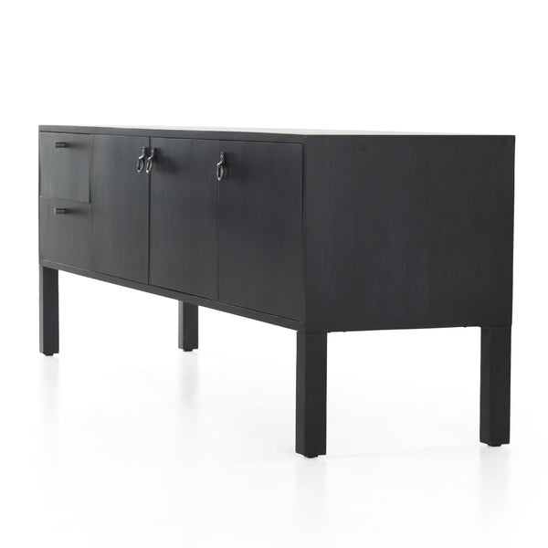 Isador Media Console In Black Wash Poplar
