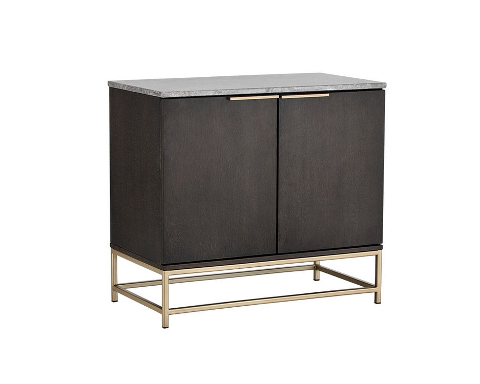 Rebel Sideboard - Gold - Light Grey Marble / Charcoal Grey