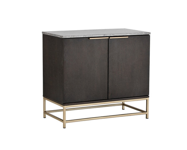 Rebel Sideboard - Gold - Light Grey Marble / Charcoal Grey
