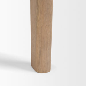 Cleaver I 22 x 24 Round Top Brown Solid Wood Accent Table