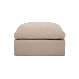 Moe's Cates Ottoman Pebble, Frameless Foam Design