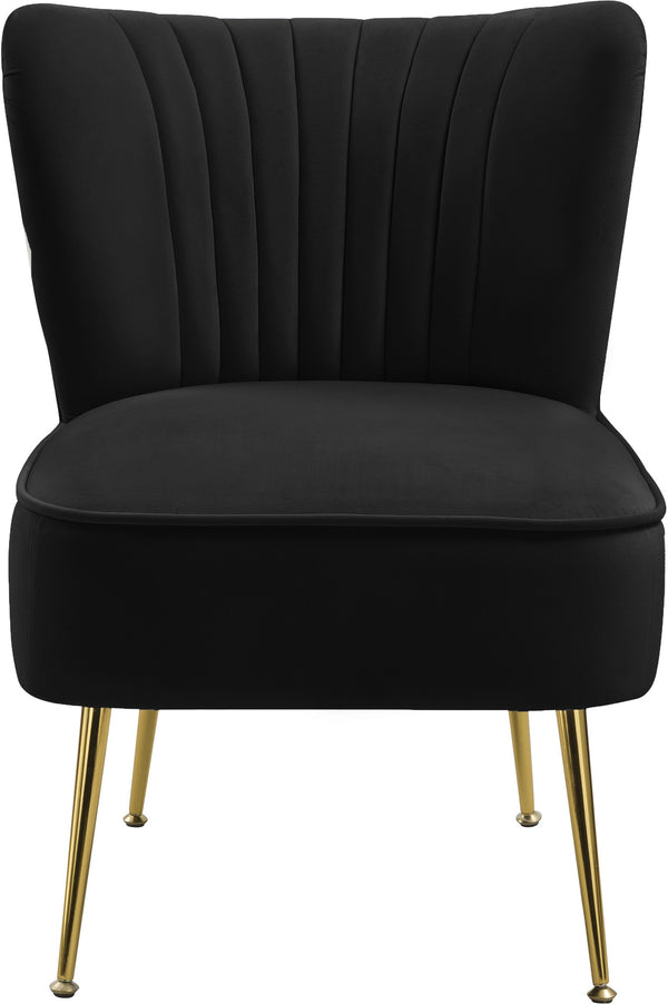 Jennie Accent Chair In Black Velvet