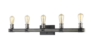 Kirkland 5 Light Vanity in Ashen Barnboard Finish