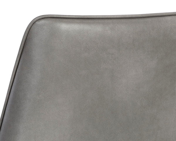 RENEE STACKABLE DINING CHAIR - ANTIQUE BRASS - BELFAST HEATHER GREY / BRAVO METAL