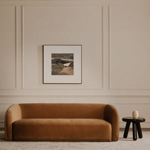 Moe's Faye Sofa in Tan Faux Mohair