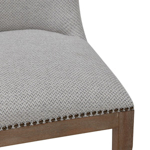 Dorsey Fabric Chair Drift Wood Legs In Cardiff Gray 