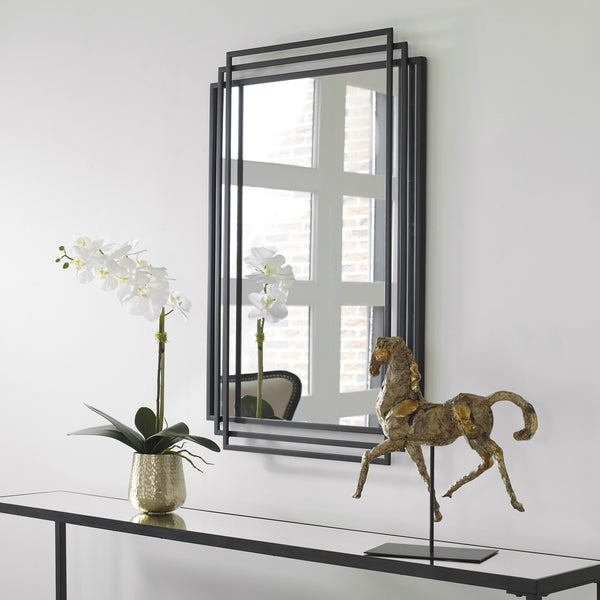 Amherst Black Iron Mirror