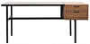Algeron Dark Walnut Desk with Matte Black Industrial Steel Frame