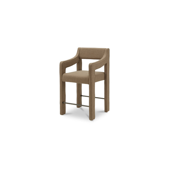 Moe's Elise Counter Stool in Ochre with Sloped Arms