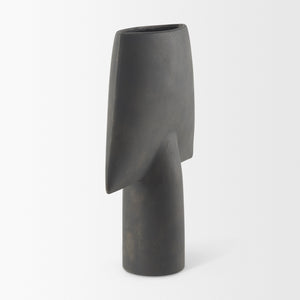 Rylee 13.0H Dark Brown Ceramic Vase