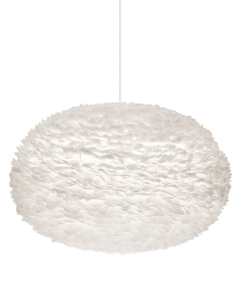 Eos XXL Plug-In Pendant in White with White Cord
