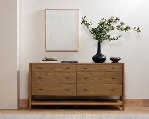Zuma 6 Drawer Dresser In Dune Ash