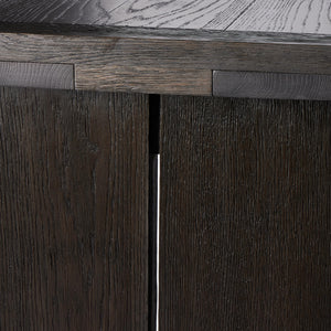 Warby Console Table in Worn Black Oak
