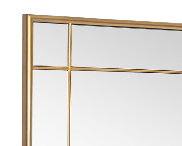 Pasadena Floor Mirror - Brass