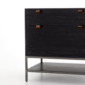 Trey Modular Filing Cabinet in Black Wash Poplar
