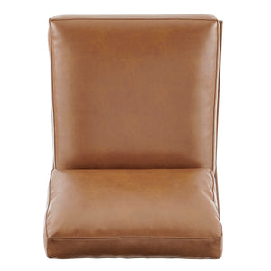 Chandler PU Accent Chair, Borneo Chocolate