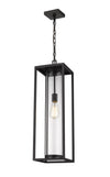 Dunbroch 1 Light Outdoor Chain Mount Ceiling Fixture in Black Finish