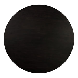 Moe's Povera Round Dining Table in Black Acacia