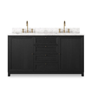 Millie Double Vanity - Satin Drifted Black Veneer