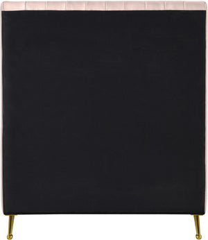 Marcos Twin Bed In Pink Velvet