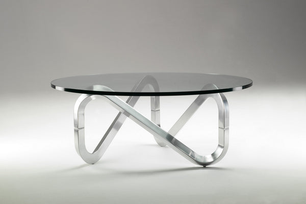 Mobius coffee table w/ tempered glass top