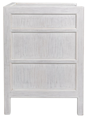 Hampton Night Stand 24", White Wash