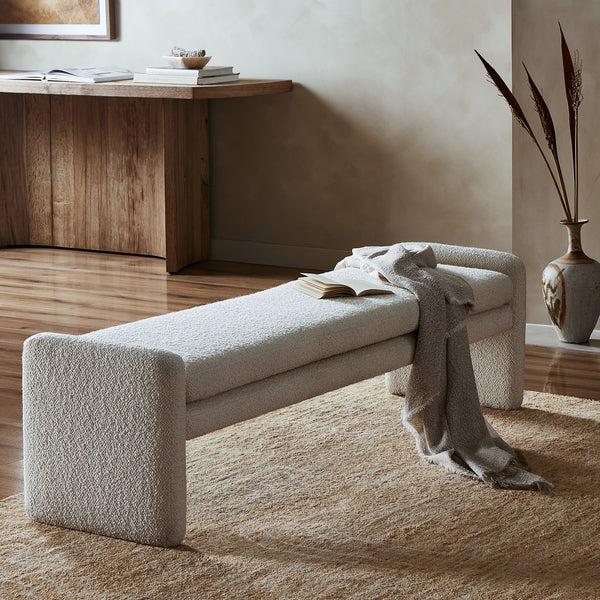Serena Accent Bench in Durham Cream