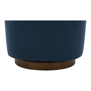 Moe's Oscy Swivel Chair Dark Atlantic Blue