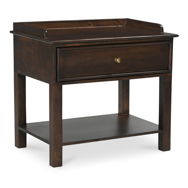 Maeve Nightstand in Dark Brown Mango Wood